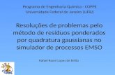 Resoluções de problemas pelo método de resíduos ponderados por quadratura gaussianas no simulador de processos EMSO Programa de Engenharia Química - COPPE.
