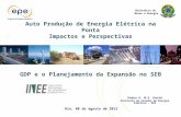 Pedro A. M-S. David Diretoria de Estudos de Energia Elétrica - EPE Auto Produção de Energia Elétrica na Ponta Impactos e Perspectivas Ministério de Minas.