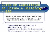 Curso de Capacitação em Ensino a Distância - EAD Roberto de Camargo Figueiredo Filho Pós-Graduação Eng. Produção / UFSC Especialista Mídia e Conhecimento.