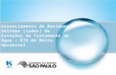 Gerenciamento de Resíduos Sólidos (lodos) de Estações de Tratamento de Água – ETA de Monte Aprazível.