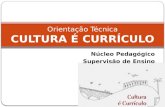 Núcleo Pedagógico Supervisão de Ensino Orientação Técnica CULTURA É CURRÍCULO.
