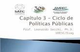 Prof. Leonardo Secchi, Ph.D. UDESC/Esag.  O ciclo de políticas públicas é um esquema de visualização e interpretação que organiza a vida de uma política.