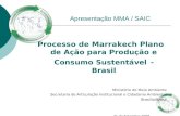 1 Apresentação MMA / SAIC Processo de Marrakech Plano de Ação para Produção e Consumo Sustentável - Brasil Ministério do Meio Ambiente Secretaria de Articulação.