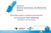 Incentivo para o Desenvolvimento 2º Convênio FNP-SEBRAE Abril/2010 a Setembro/2011 Brasília, 13 de abril de 2010.