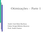 Otimizações – Parte 1 André José Diniz Barboza Edmo Sérgio Ribeiro Bezerra Prof. André Santos.