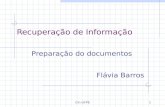CIn-UFPE1 Recuperação de Informação Preparação do documentos Flávia Barros.