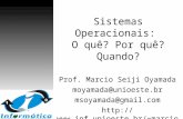 Sistemas Operacionais: O quê? Por quê? Quando? Prof. Marcio Seiji Oyamada moyamada@unioeste.br msoyamada@gmail.com marcio.