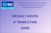 PREFEITURA DA CIDADE DO RIO DE JANEIRO SECRETARIA MUNICIPAL DE EDUCAÇÃO COORDENADORIA DE EDUCAÇÃO RESULTADOS 4º BIMESTRE 2009.