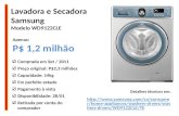 Lavadora e Secadora Samsung Modelo WD9122CLE  r/home-appliances/washers- dryers/washers-dryers/WD9122CLE/YE Detalhes técnicos.