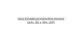 DOS ESTABELECIMENTOS PENAIS (arts. 82 a 104, LEP).