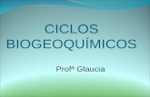 Profª Glaucia CICLOS BIOGEOQUÍMICOS. BIO = seres vivos GEO = atmosfera, hidrosfera e litosfera QUÍMICOS = componentes químicos  Estudo das trocas de.