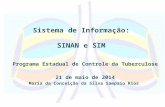 Sistema de Informação: SINAN e SIM Programa Estadual de Controle da Tuberculose 21 de maio de 2014 Maria da Conceição da Silva Sampaio Rios.