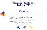 Profs.: Bruno Correia da Nóbrega Queiroz José Eustáquio Rangel de Queiroz Marcelo Alves de Barros Erros Cálculo Numérico Módulo III.