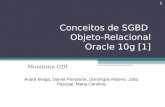 Conceitos de SGBD Objeto-Relacional Oracle 10g [1] Monitoria GDI André Braga, Daniel Penaforte, Domingos Ribeiro, João Pascoal, Maria Carolina 1.