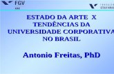 ESTADO DA ARTE X TENDÊNCIAS DA UNIVERSIDADE CORPORATIVA NO BRASIL Antonio Freitas, PhD.