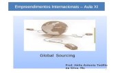 Empreendimentos Internacionais – Aula XI Global Sourcing Prof. Hélio Antonio Teófilo da Silva. Ms 1.
