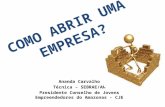 COMO ABRIR UMA EMPRESA? Ananda Carvalho Técnica – SEBRAE/AM Presidente Conselho de Jovens Empreendedores do Amazonas - CJE.
