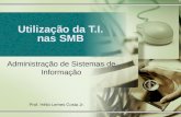 Utilização da T.I. nas SMB Administração de Sistemas de Informação Prof. Hélio Lemes Costa Jr.