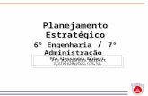 1 Planejamento Estratégico 6º Engenharia / 7º Administração Pfa Alessandra Berbert profale1@yahoo.com.br.