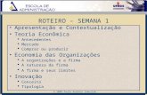 © 2009 Paulo Antônio Zawislak ROTEIRO – SEMANA 1 Apresentação e Contextualização Teoria Econômica  Antecedentes  Mercado  Comprar ou produzir Economia.