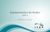 Equipamentos de Redes Aula 1 Willamys Araújo. Tópicos da aula de hoje Fundamentos dos principais equipamentos de Redes Repetidores Regras de segmentação.