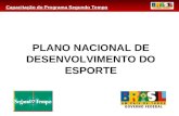 Capacitação do Programa Segundo Tempo PLANO NACIONAL DE DESENVOLVIMENTO DO ESPORTE.