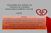 Missão “Assistência e promoção humana às crianças atendidas na Pediatria do Hospital Gaffrée e Guinle, em especial às gravemente enfermas, com prioridade.
