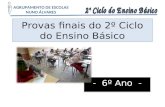 - 6º Ano - Provas finais do 2º Ciclo do Ensino Básico AGRUPAMENTO DE ESCOLAS NUNO ÁLVARES.