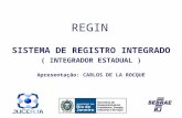 REGIN SISTEMA DE REGISTRO INTEGRADO ( INTEGRADOR ESTADUAL ) Apresentação: CARLOS DE LA ROCQUE.