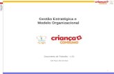 1 Gestão Estratégica e Modelo Organizacional Documento de Trabalho – v.01 São Paulo, Abril de 2010.