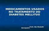MEDICAMENTOS USADOS NO TRATAMENTO DO DIABETES MELLITUS MEDICAMENTOS USADOS NO TRATAMENTO DO DIABETES MELLITUS Profa. Adj. Elizabeth Barroqueiro Profa.