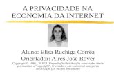 A PRIVACIDADE NA ECONOMIA DA INTERNET Aluno: Elisa Ruchiga Corrêa Orientador: Aires José Rover Copyright © 1999 LINJUR. Reprodução/distribuição autorizadas.