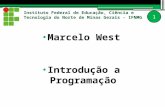 Instituto Federal de Educação, Ciência e Tecnologia do Norte de Minas Gerais - IFNMG Marcelo West Introdução a Programação.