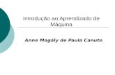 Introdução ao Aprendizado de Máquina Anne Magály de Paula Canuto.