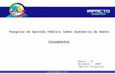 Pesquisa de Opinião Pública Sobre Audiência de Rádio Cruzamentos Bauru – SP Novembro - 2009 Impacto Pesquisas .
