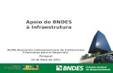 Apoio do BNDES à Infraestrutura ALIDE-Asociación Latinoamericana de Instituciones Financieras para el Desarrollo Paraguai 19 de Maio de 2011.