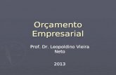 Orçamento Empresarial Prof. Dr. Leopoldino Vieira Neto 2013.