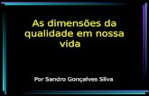 As dimensões da qualidade em nossa vida Por Sandro Gonçalves Silva.
