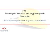 Módulo de Gestão Aplicada a SST – Segurança e Saúde do Trabalho FTST Formação Técnica em Segurança do Trabalho.