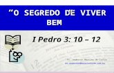 “ O SEGREDO DE VIVER BEM ” I Pedro 3: 10 – 12 Pr. Anderson Martins de Castro pr.anderson@betelonline.com.br.