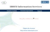 EBSCO Information Services  Conteúdos de qualidade  Ferramentas de gerenciamento  Integração Página de Acesso .