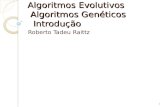 Algoritmos Evolutivos Algoritmos Genéticos Introdução Roberto Tadeu Raittz 1.
