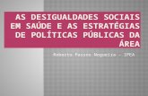 Roberto Passos Nogueira - IPEA. 1. A erradicação da ignorância: a educação como prioridade para o controle das doenças transmissíveis (décadas iniciais.