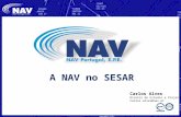 Carlos Alves Diretor de Estudos e Projetos Carlos.alves@nav.pt A NAV no SESAR.
