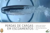 PERDAS DE CARGAS EM ESCOAMENTOS Estática dos Fluidos e Escoamento Interno Prof. Eng. Marcelo Silva, M. Sc.