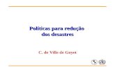 Políticas para redução dos desastres C. de Ville de Goyet.