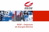 REDE – Empresas de Energia Elétrica. Distribuição de Energia Elétrica 30% do território nacional 502 municípios atendidos 2,7 milhões de consumidores.