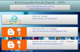 Escrituração Fiscal Digital – EFD consultoria@hitecnet.com.br  consultoria@hitecnet.com.br  Hitec no Twitter .