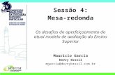 Sessão 4: Mesa-redonda Os desafios do aperfeiçoamento do atual modelo de avaliação do Ensino Superior Maurício Garcia DeVry Brasil mgarcia@devrybrasil.com.br.