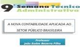 Professor João Eudes Bezerra Filho Professor A NOVA CONTABILIDADE APLICADA AO SETOR PÚBLICO BRASILEIRA.